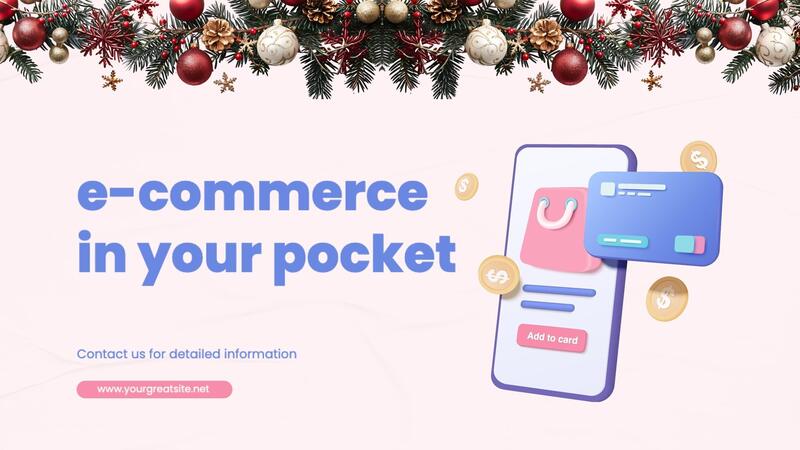 Pink Purple 3D E-commerce Page Facebook Cover