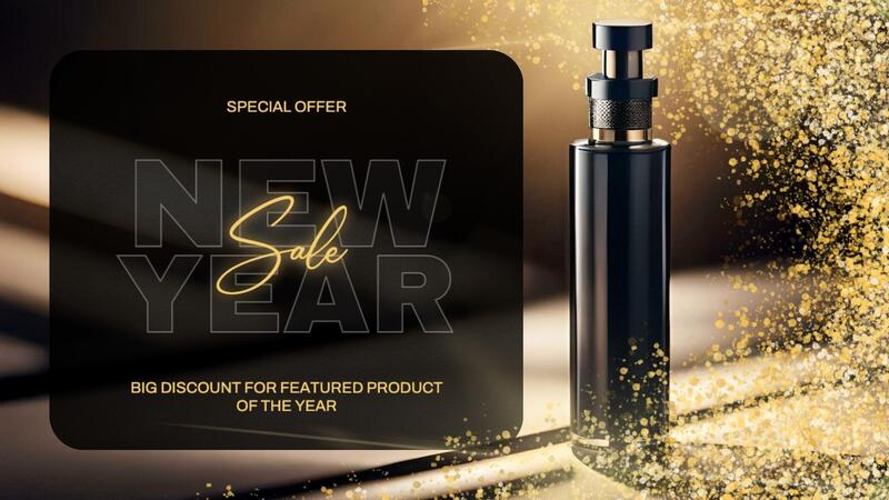 Luxury Gold Black E-Commerce Pages New Year Facebook Cover
