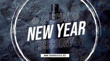 Fresh Black Company Pages New Year Mobile Facebook Cover template