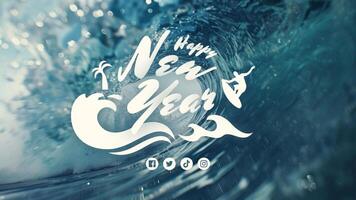 Surfer Influencer New Year Cover template
