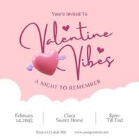Valentines Vibes Instagram Post template