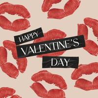 Lips Print Valentine's Day Season Greeting Instagram Post Template