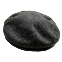 Classic grey cap resting on a flat surface showcasing its elegant texture and design in natural lighting isolated on transparent background png