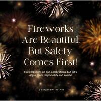 Bokeh PSA fireworks carrousel instagram post template