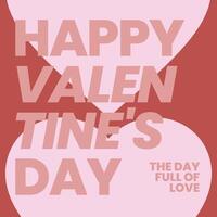 Valentine's Day Season Greeting Instagram Post Template with Love Shape