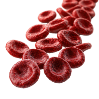 Red circular objects scattered across a white surface create a vibrant contrast and draw attention to their unique texture isolated on transparent background png