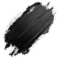 Black paint stroke creating an artistic texture on a white background for creative projects isolated on transparent background png