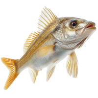 Common fish displayed in detail showcasing its vibrant colors and intricate patterns under bright lighting isolated on transparent background png