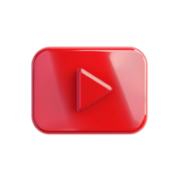 Shiny Red Play Button Icon Digital Media Playback Streaming Multimedia Content User Interface Design Element png