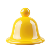 Shiny Yellow Bell Shaped Decorative Object with Smooth Surface and Round Top png