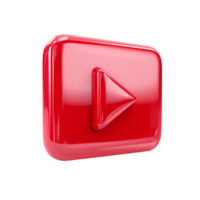 Shiny Red Play Button Icon Digital Media Player Interface Element png