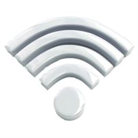 Three Dimensional Wifi Symbol Rendering High Quality Image png