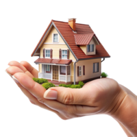 A Dream Home Safely Held in a Caring Hand Symbol of Real Estate Ownership and Security png