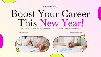 Mobile FB Cover - New Year Influencer Page Improve Career template