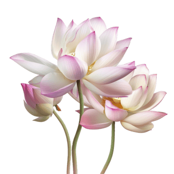 elegante rosado loto flores en suave ligero antecedentes floral obra de arte png