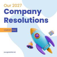 New Year Resolution Company Plan template
