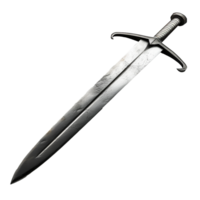 A weathered medievalstyle sword with a crossguard and a long, slender blade png
