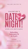 Pink Valentine Date Night Invitation Instagram Story template