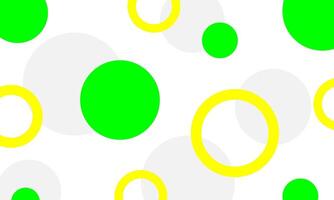 white abstract background with green yellow circles vector