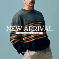 Green Minimalist Man Fashion New Arrival Instagram Post template