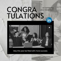 Congratulation Your Resolution Linkedin Post template