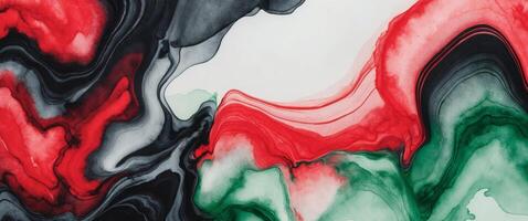 resumen negro rojo verde acuarela mármol , Copiar espacio concepto para fondo de pantalla o antecedentes. foto