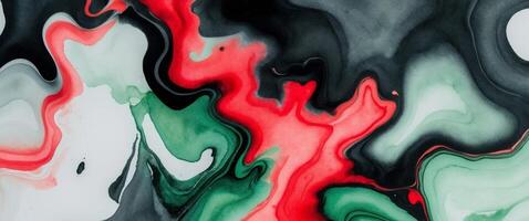 resumen negro rojo verde acuarela mármol , Copiar espacio concepto para fondo de pantalla o antecedentes foto