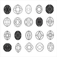 minimalist geometric line art design vector