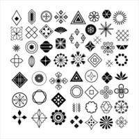 Geometric Design Element Silhouette. vector