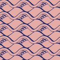 trendy Curvy Waves Seamless repetitive Pattern. vector
