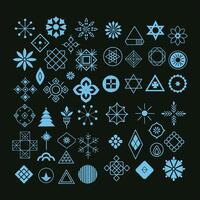decorative geometric Design Element Silhouette. vector