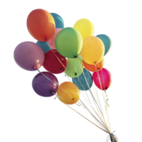 A bunch of balloons on a black background png