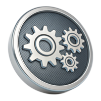 A button with gears on it png