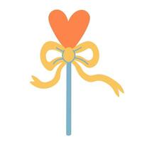 colored heart shape candy in doodle style. vector