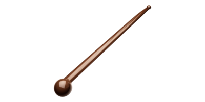 Wooden drumstick with rounded tip isolated on transparent background png