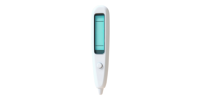 Digital thermometer with temperature display isolated on transparent background png