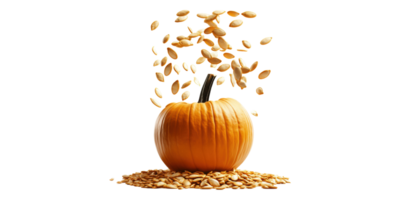 Pumpkin with Seeds Isolated on Transparent Background png