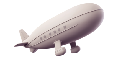 Cartoon airplane with rounded fuselage isolated on transparent background png