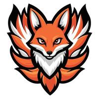 Majestic Fox Head with Sharp Gaze vector