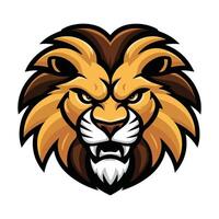 Minimalist Lion Head with a Strong Shape vector