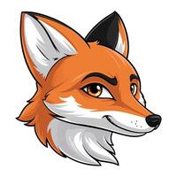 Fearless Fox Head with a Striking Look vector