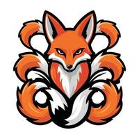 The Spirit of the Fox in a Bold Design vector
