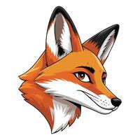 A Mysterious Fox with a Clever Look vector