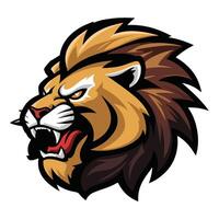 Elegant Lion Face with a Timeless Look vector