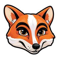 A Strong Fox Silhouette with Sharp Angles vector