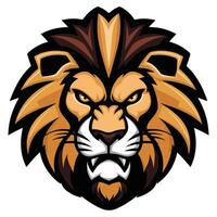 Geometric Lion Head with a Futuristic Touch vector