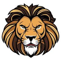 The King Lion with a Fearless Expression vector