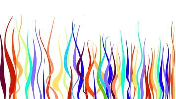 abstract background with colorful wavy lines on white background, vector