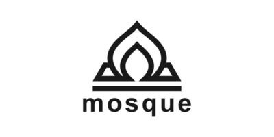 logo design simple mosque,minimalist line symbol,icon,idea,creative. vector
