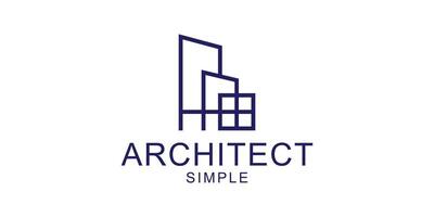 logo design architect building,minimalist line,symbol,icon,idea,creative. vector